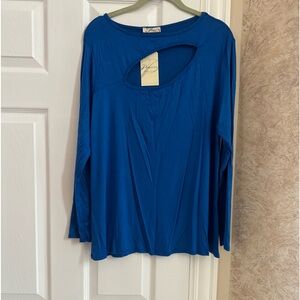 Prospect BLVD Blue Knit Top Size 1X